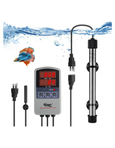 Calentador de Acuario Hygger 50W Titanio Digital 5-10 Galones