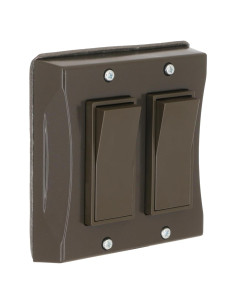 Cubierta de Interruptor Decorador Hubbell TayMac 2 Gang Bronce