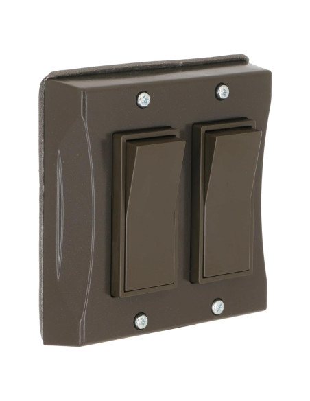 Cubierta de Interruptor Decorador Hubbell TayMac 2 Gang Bronce