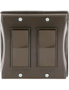 Cubierta de Interruptor Decorador Hubbell TayMac 2 Gang Bronce 2