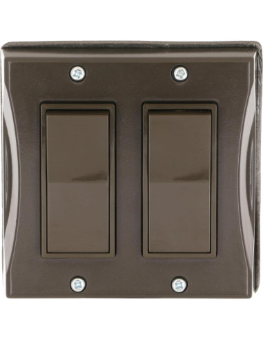 Cubierta de Interruptor Decorador Hubbell TayMac 2 Gang Bronce