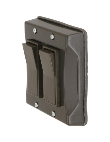 Cubierta de Interruptor Decorador Hubbell TayMac 2 Gang Bronce