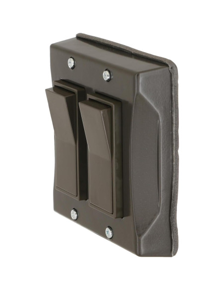 Cubierta de Interruptor Decorador Hubbell TayMac 2 Gang Bronce