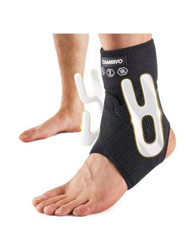 Faja para Tobillo CAMBIVO Negro Pequeño para Esguince y Tendinitis