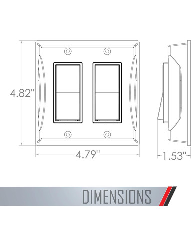 Cubierta de Interruptor Decorador Hubbell TayMac 2 Gang Bronce
