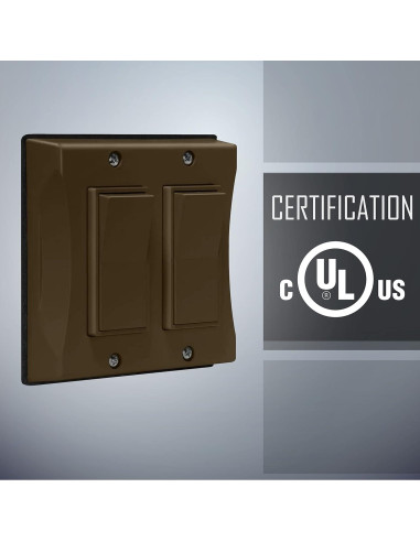 Cubierta de Interruptor Decorador Hubbell TayMac 2 Gang Bronce