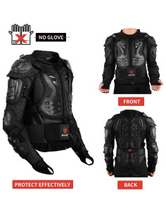 Chaqueta Protectora de Motocicleta GuTe 2XL con Armadura 2