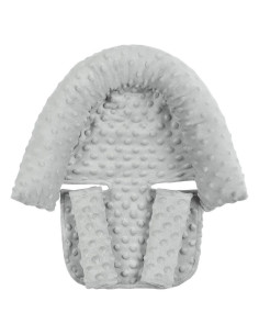 Soporte para cabeza y cubiertas de cinturón para bebé Gris