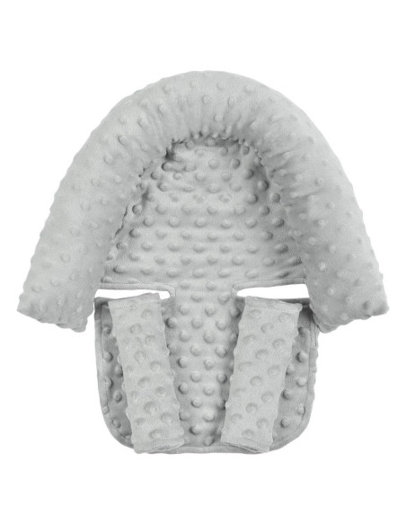 Soporte para cabeza y cubiertas de cinturón para bebé Gris