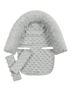 Soporte para cabeza y cubiertas de cinturón para bebé Gris 2