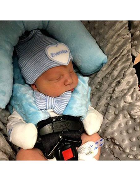 Soporte para cabeza y cubiertas de cinturón para bebé Gris