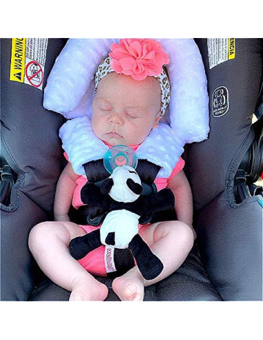 Soporte para cabeza y cubiertas de cinturón para bebé Gris