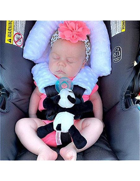 Soporte para cabeza y cubiertas de cinturón para bebé Gris