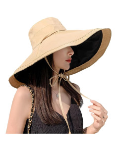 Sombrero de Playa Reversible HUAMULAN 18 cm Protección UV 2