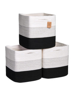 Cestas de Almacenamiento NaturalCozy 28x28x28 cm Paquete de 3