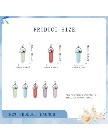 20 Colgantes Luminosa MseaRust 4.1cm para Joyería Halloween