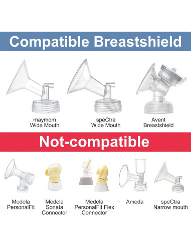 Adaptadores de bolsa de almacenamiento de leche Maymom - 2 piezas