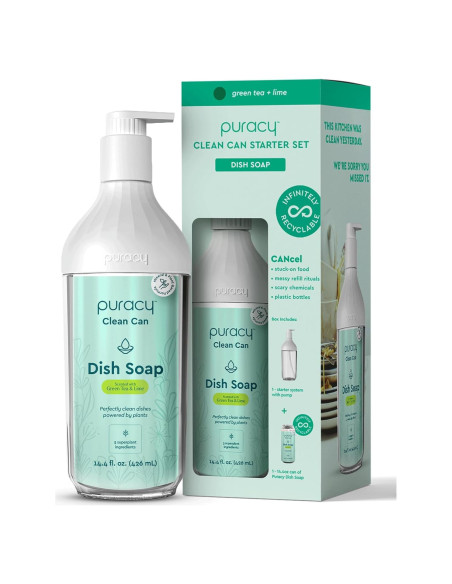 Jabón para Platos Natural Puracy 425 ml Té Verde y Lima