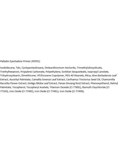 Pimer de Fundación Ligero Palladio con Aloe Vera 19.1g