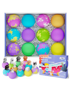 Set de 12 Bombas de Baño Pinyi con Juguetes Sorpresa