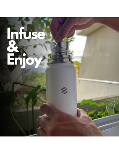 Botella Infusora de Té VCFROST 20oz Acero Inoxidable Doble Pared