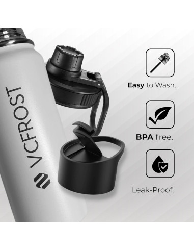 Botella Infusora de Té VCFROST 20oz Acero Inoxidable Doble Pared