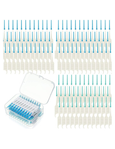 200 Cepillos Interdentales Patelai Doble Uso Silicona Suave