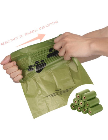 Paquete de 2 Dispensadores de Bolsas de Excremento Morn Light con Linterna