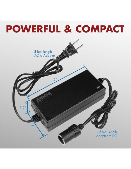 Adaptador de corriente AC a DC Wagan EL9903 5A 60W 12V