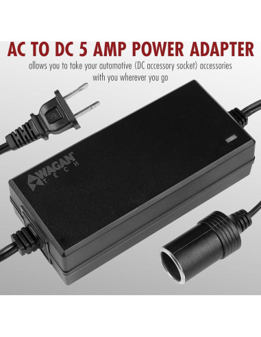 Adaptador de corriente AC a DC Wagan EL9903 5A 60W 12V