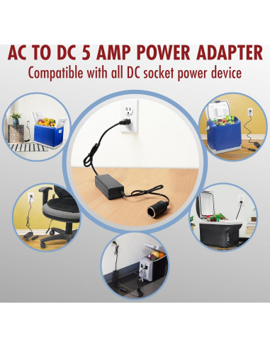 Adaptador de corriente AC a DC Wagan EL9903 5A 60W 12V