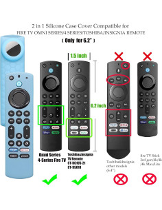 Funda de Silicona 2 en 1 para Control Remoto Toshiba/Insignia 2