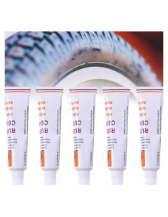 Kit de Reparación de Neumáticos Genérico 5 Piezas Adhesivo Blanco