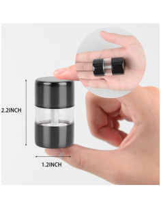 Juego de Molinillos de Sal y Pimienta T-mark Mini Portátiles 2