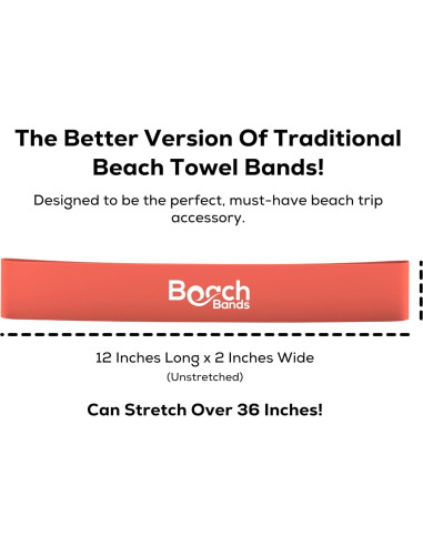 Bandas de Toalla de Playa BeachBands - Paquete de 6 Silicona UV
