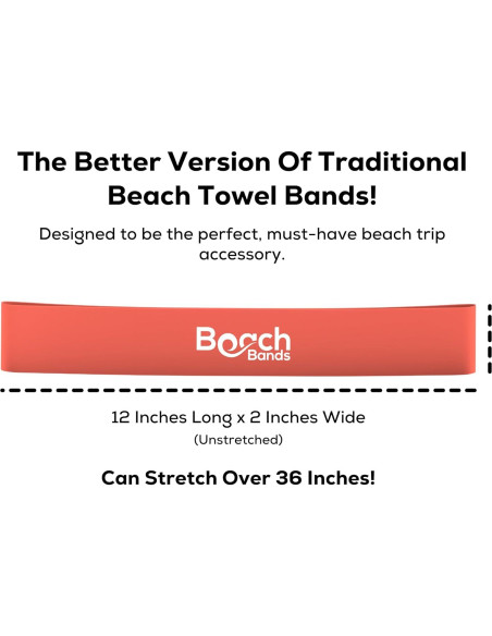 Bandas de Toalla de Playa BeachBands - Paquete de 6 Silicona UV