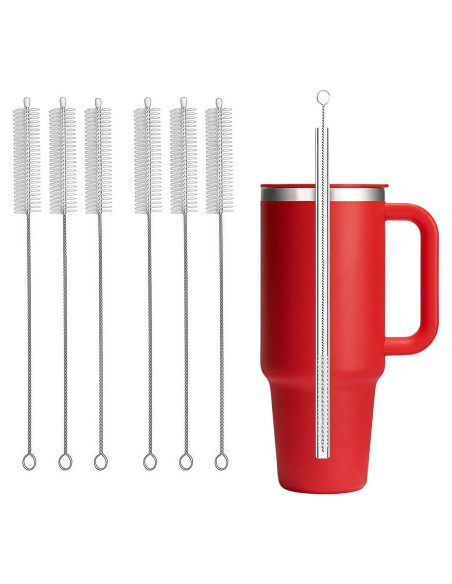 Cepillo Limpiador de Popotes 6 PCS AHHKZT 30 cm Nylon Acero Inoxidable