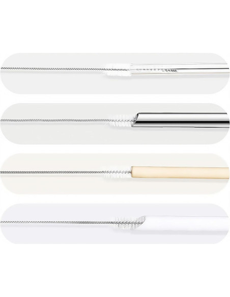 Cepillo Limpiador de Popotes 6 PCS AHHKZT 30 cm Nylon Acero Inoxidable