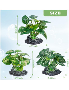 Plantas de Acuario Artificiales Ameliade 3 PCS Ecológicas 2
