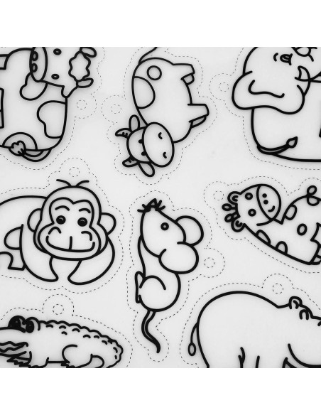 Hoja de Retracción Térmica Estink 8 Piezas Patrones Animales Hoja de Retracción Térmica Estink 8 Piezas Patrones Animales