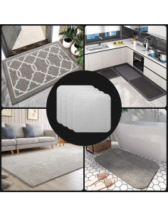 Agarradores de Alfombra SANKEMU Antideslizantes Reutilizables 8 Piezas 2