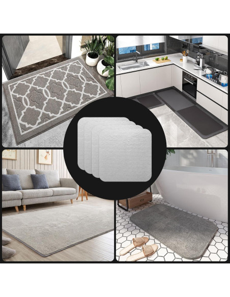 Agarradores de Alfombra SANKEMU Antideslizantes Reutilizables 8 Piezas