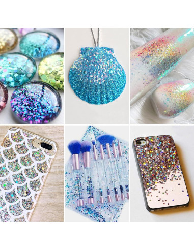 Glitter Chunky Negro TORC 113g para Manualidades y Maquillaje