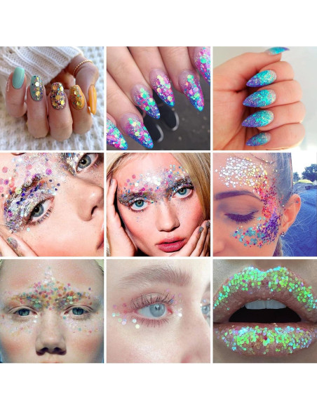 Glitter Chunky Negro TORC 113g para Manualidades y Maquillaje