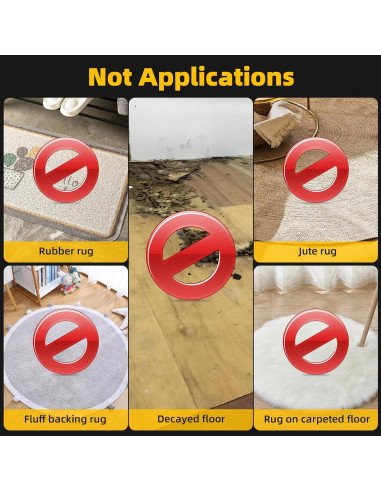 Agarradores de Alfombra SANKEMU Antideslizantes Reutilizables 8 Piezas