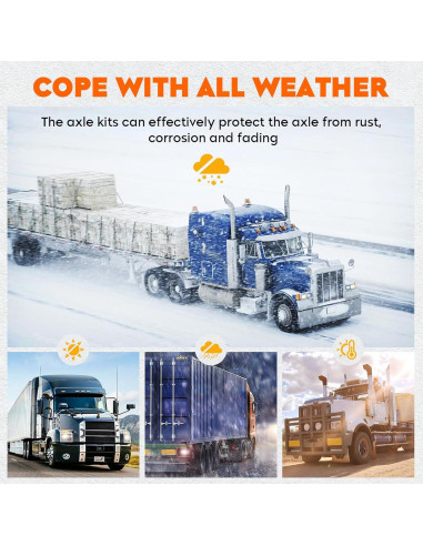 Cubiertas de Eje Frontal Youxmoto YXWCV005-AAA 33mm 2 Piezas