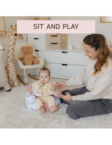 Alfombra 2-en-1 Aila+Aiden Rosa Claro para Bebés