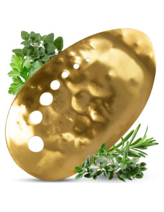 Deshojador de Hierbas Ash Harbor de Latón 14x9 cm 7 Agujeros