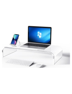 Soporte de Monitor Acrílico KMANDLU 40.64x22.86 cm Ergonómico