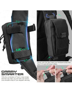 Bolsa Molle LIVANS para Mochila Táctica 4 Bolsillos Nylon 2